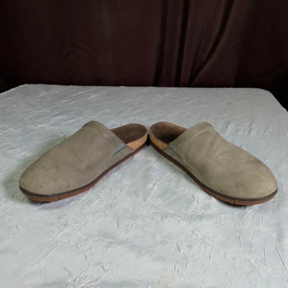 LL Bean Go Anywhere Clogs Womens Size 10 Gray Leather Shoes Bohemian Boho Indie - Picture 4 of 7